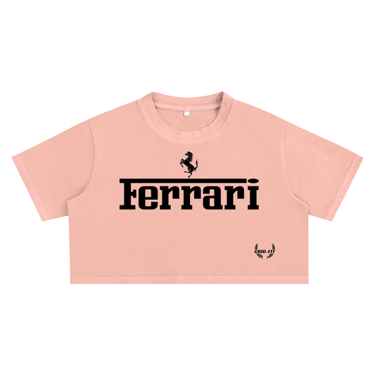 Women,Ferrari,Crop Top