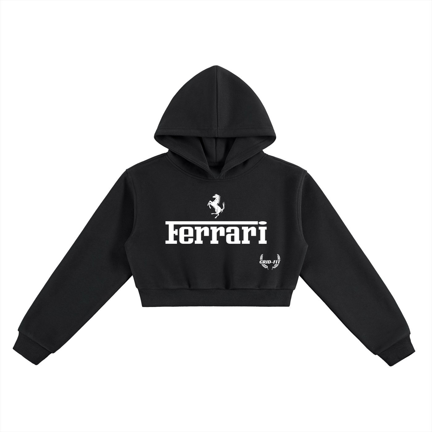 Women,Crop Top Hoodie,Ferrari