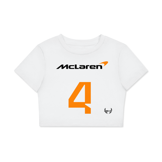 Lando Norris,McLaren,Fitted Crop Top,Womens