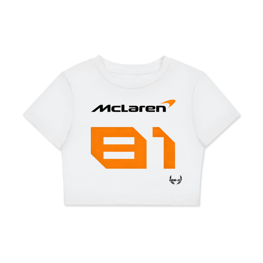 Women,Oscar Piastri,McLaren,Fitted Crop Top