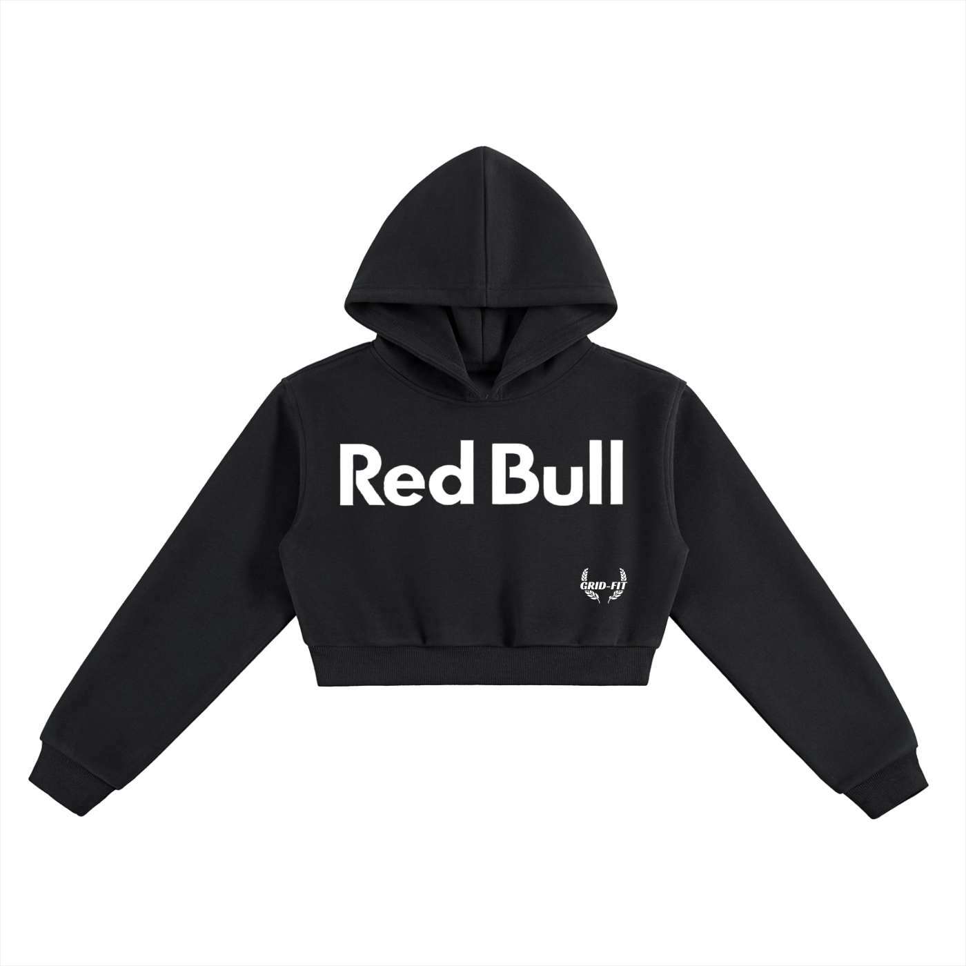Women,Red Bull,Crop Top Hoodie