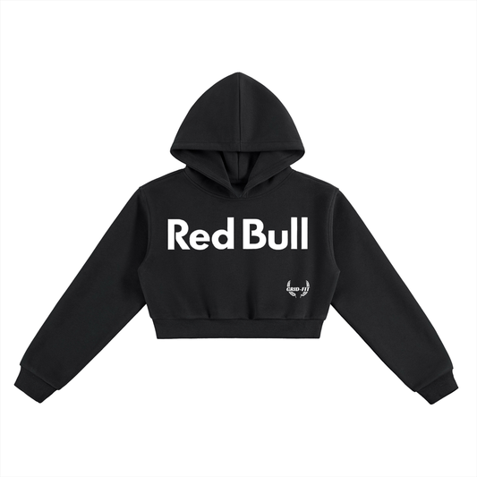 Women,Red Bull,Crop Top Hoodie