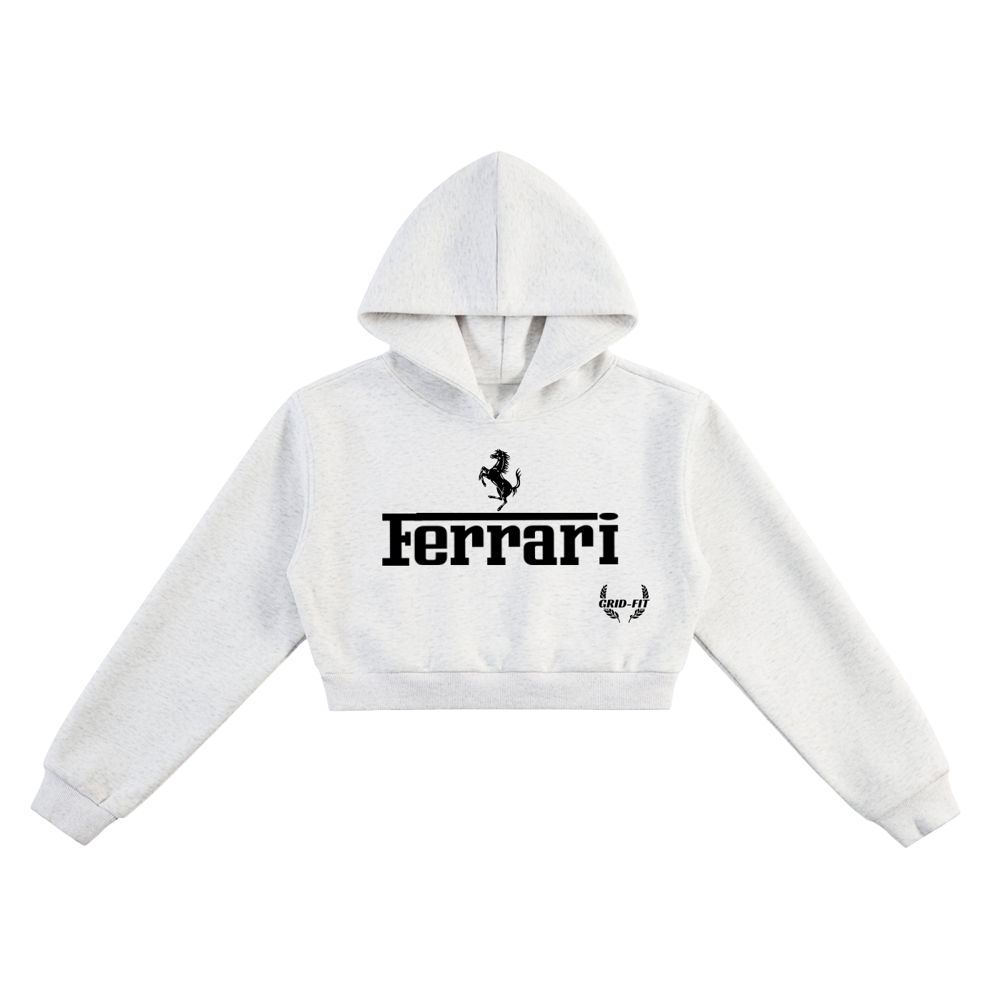 Women,Ferrari,Crop Top Hoodie