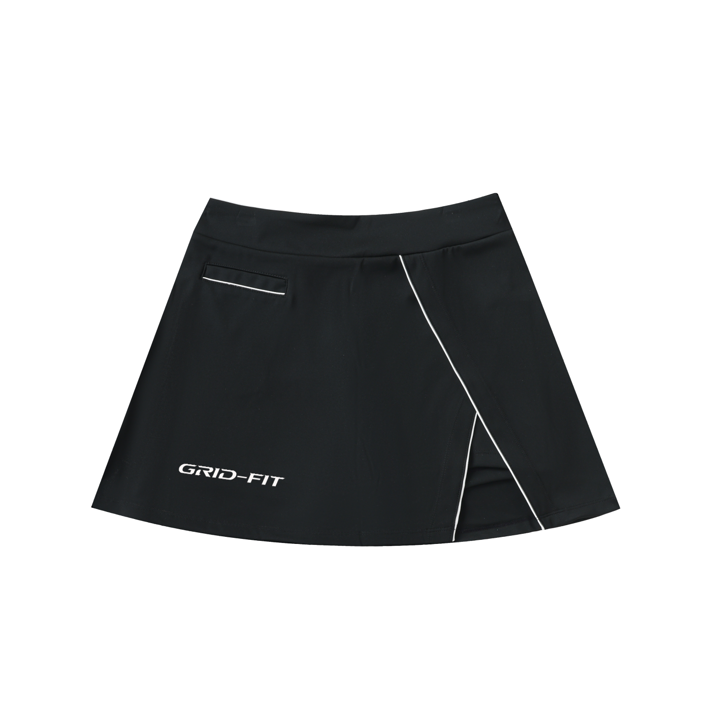 High-Waist Pocketed A-Line Skirt