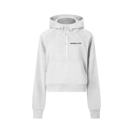 Cropped Half-Zip Hoodie