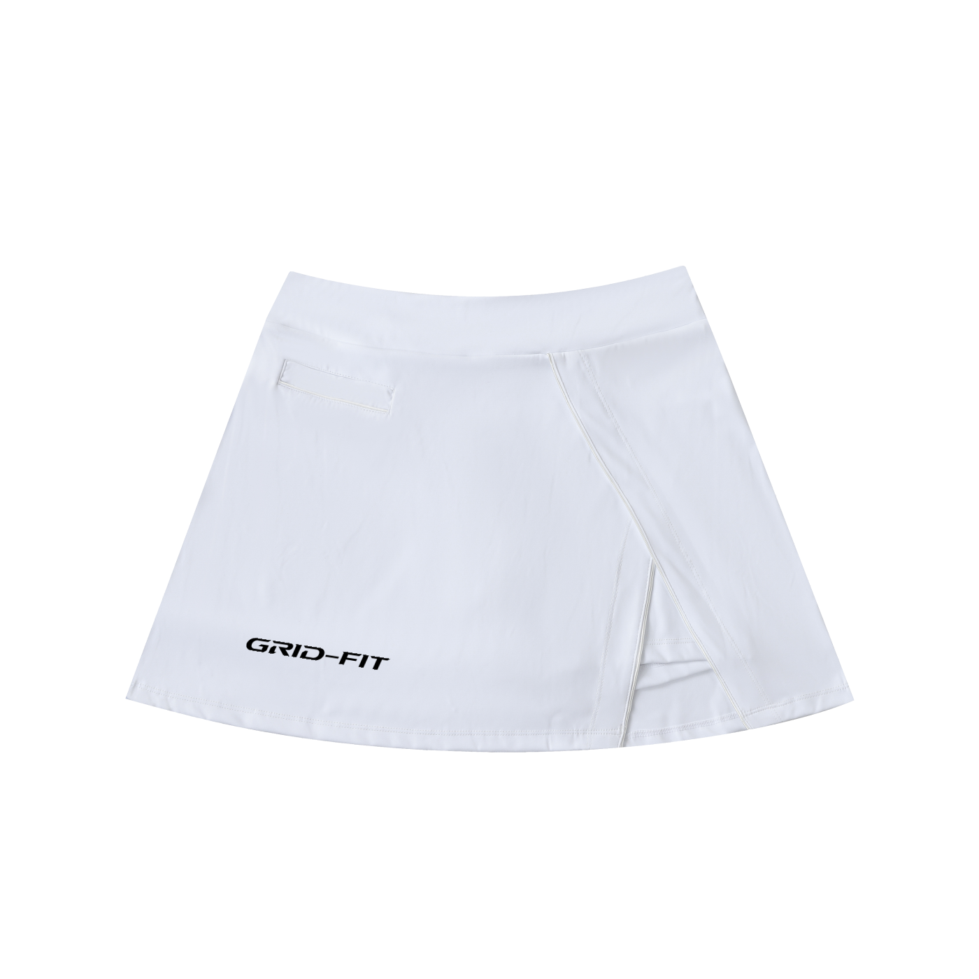 High-Waist Pocketed A-Line Skirt