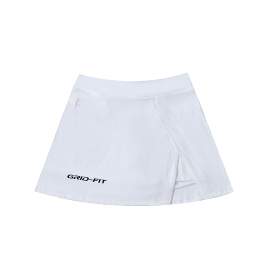 High-Waist Pocketed A-Line Skirt