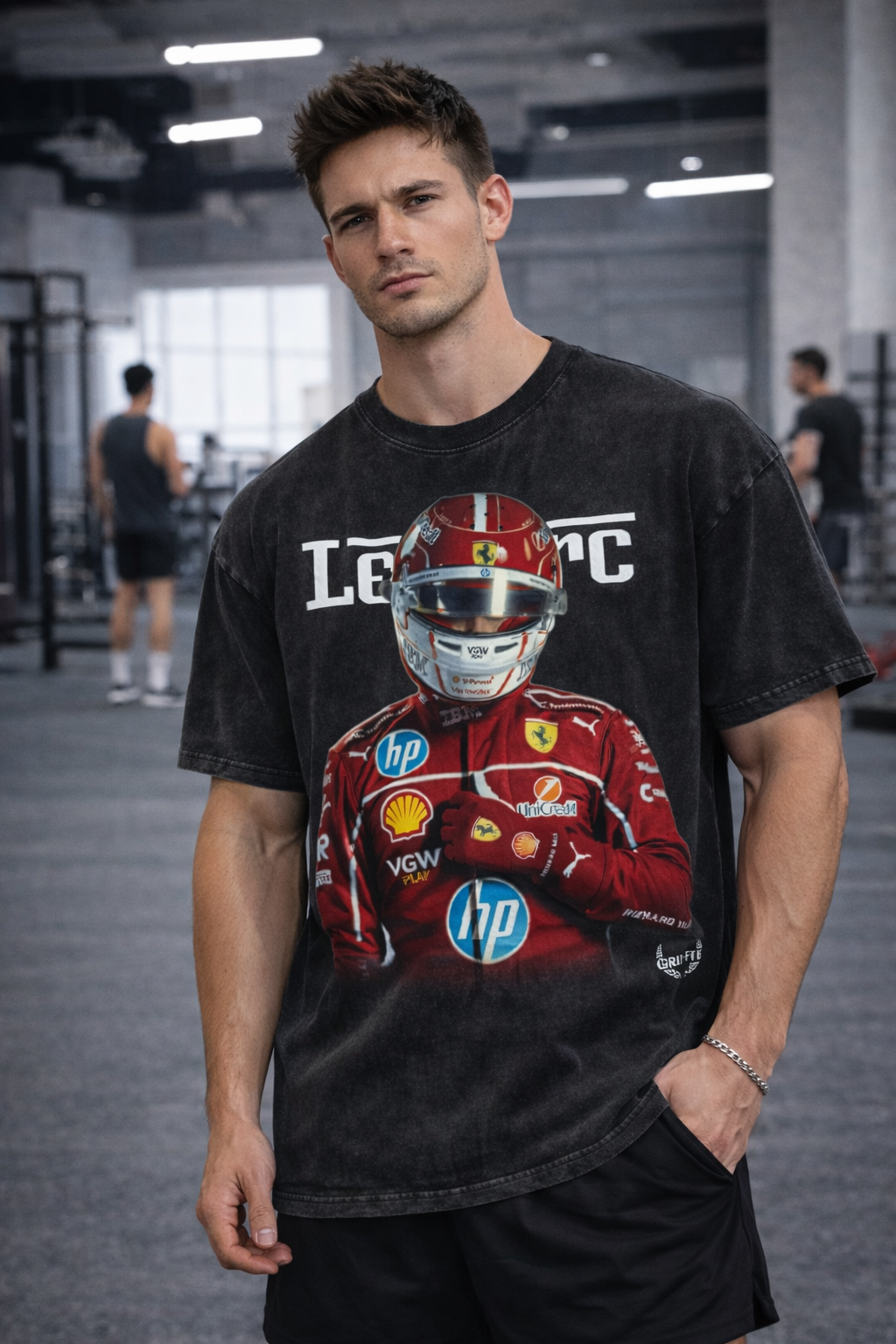 Oversized Charles Leclerc Gym Tee