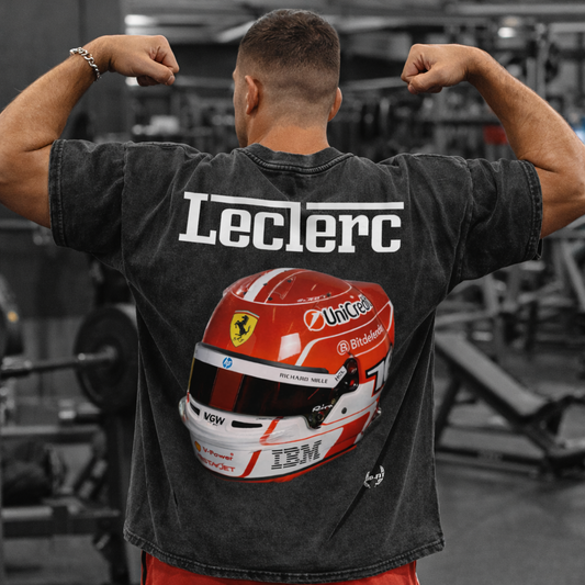 Oversized Leclerc Helmet Gym Tee