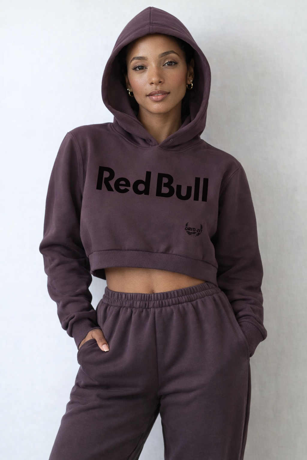Red Bull Cropped Hoodie