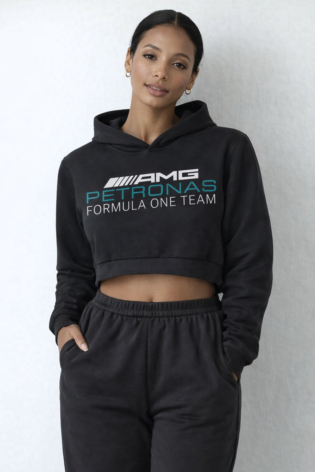 Mercedes Cropped Hoodie