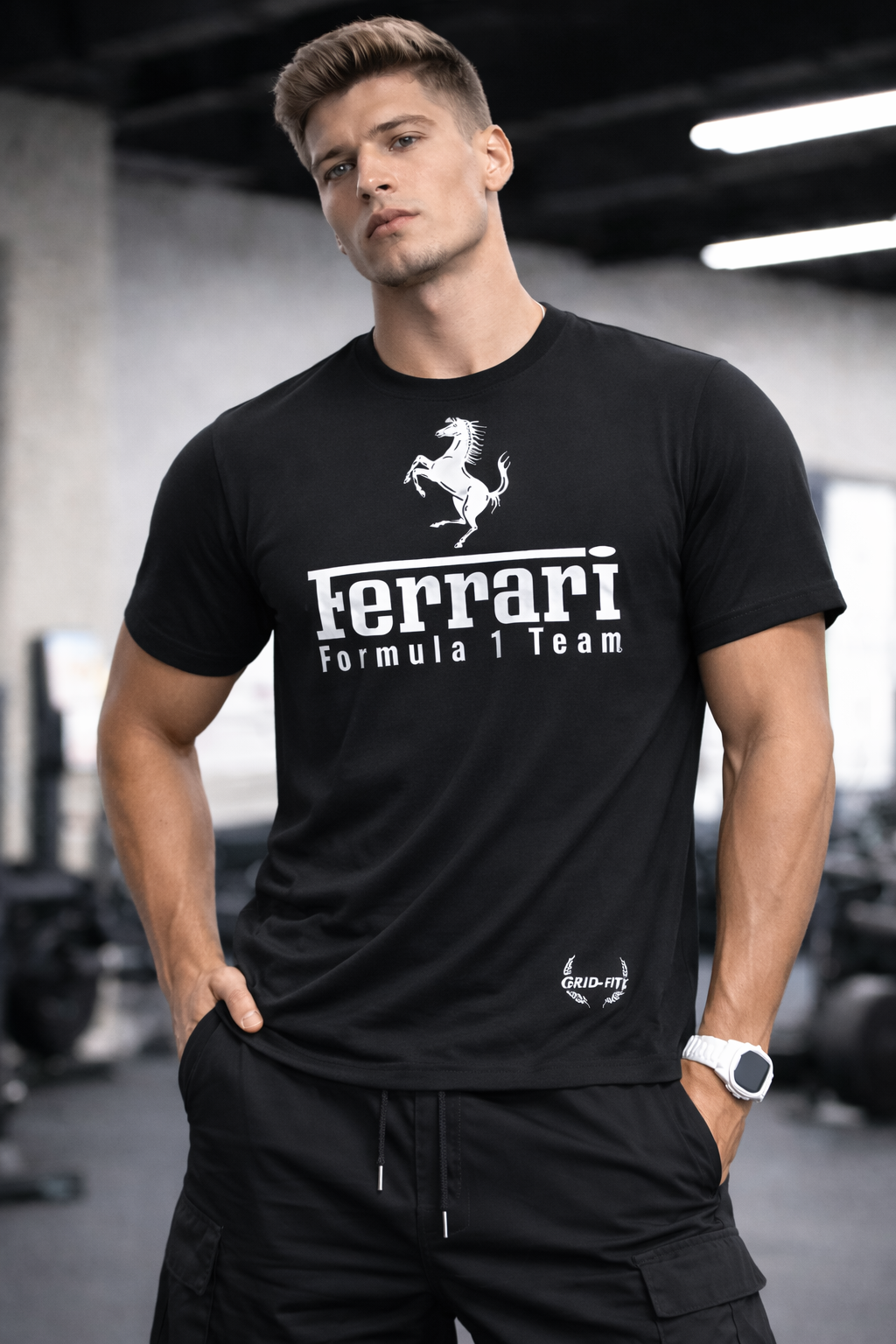 Fitted Ferrari Team Shirt (Go up 1 Size for a Normal Fit)
