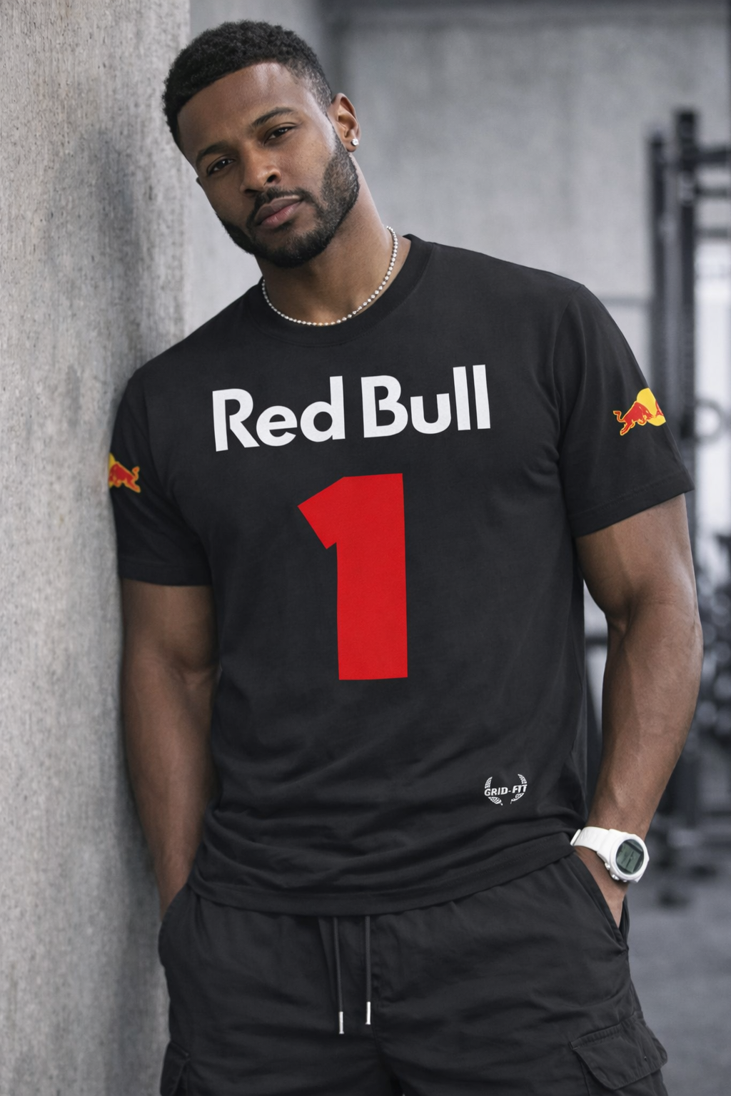 Fitted Max Verstappen Red Bull Jersey T-Shirt (Go up 1 Size for a Normal Fit)