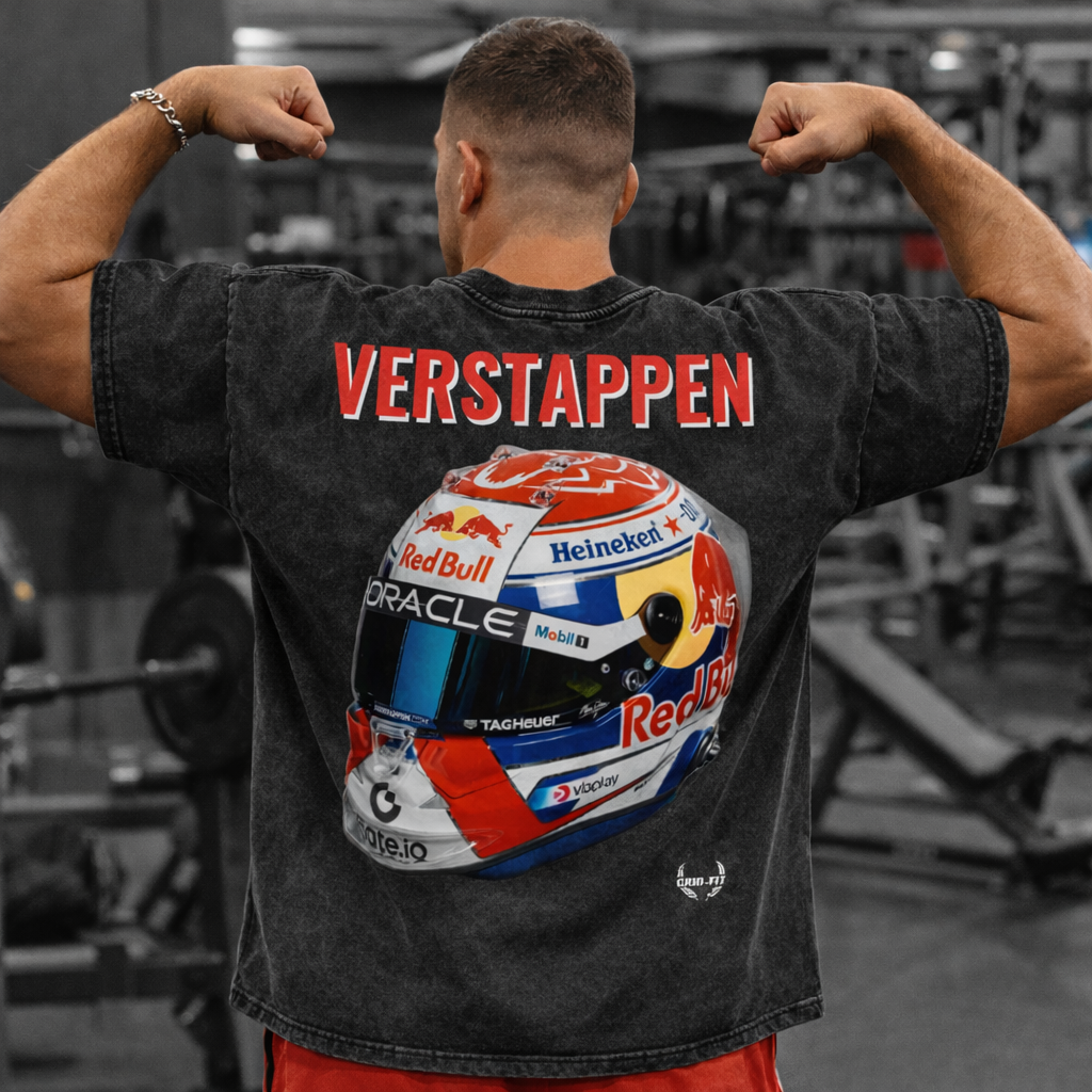 Oversized Max Verstappen Helmet Gym Tee