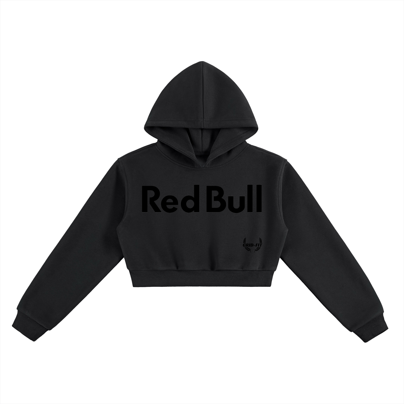 Women,Crop Top Hoodie,Red Bull