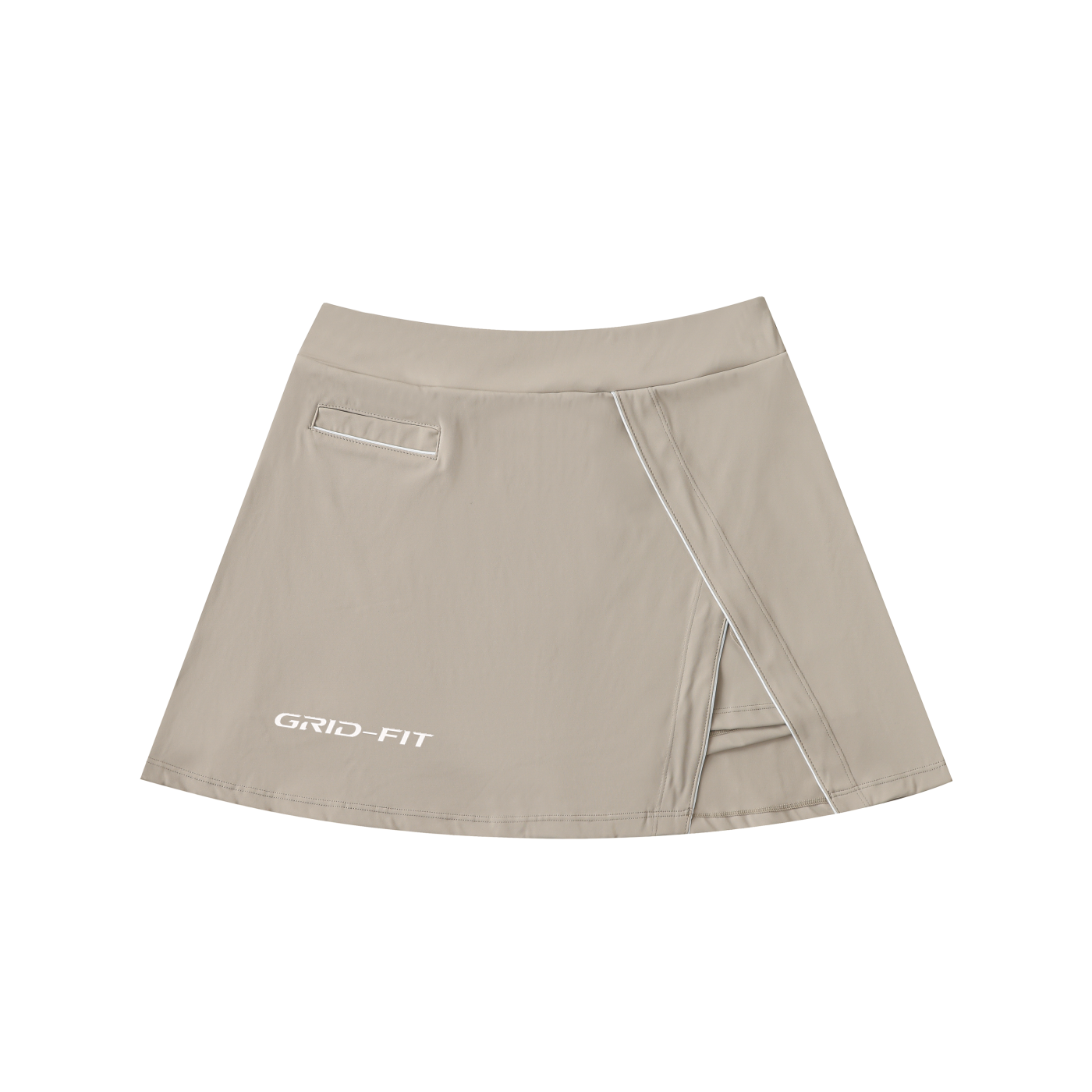 High-Waist Pocketed A-Line Skirt