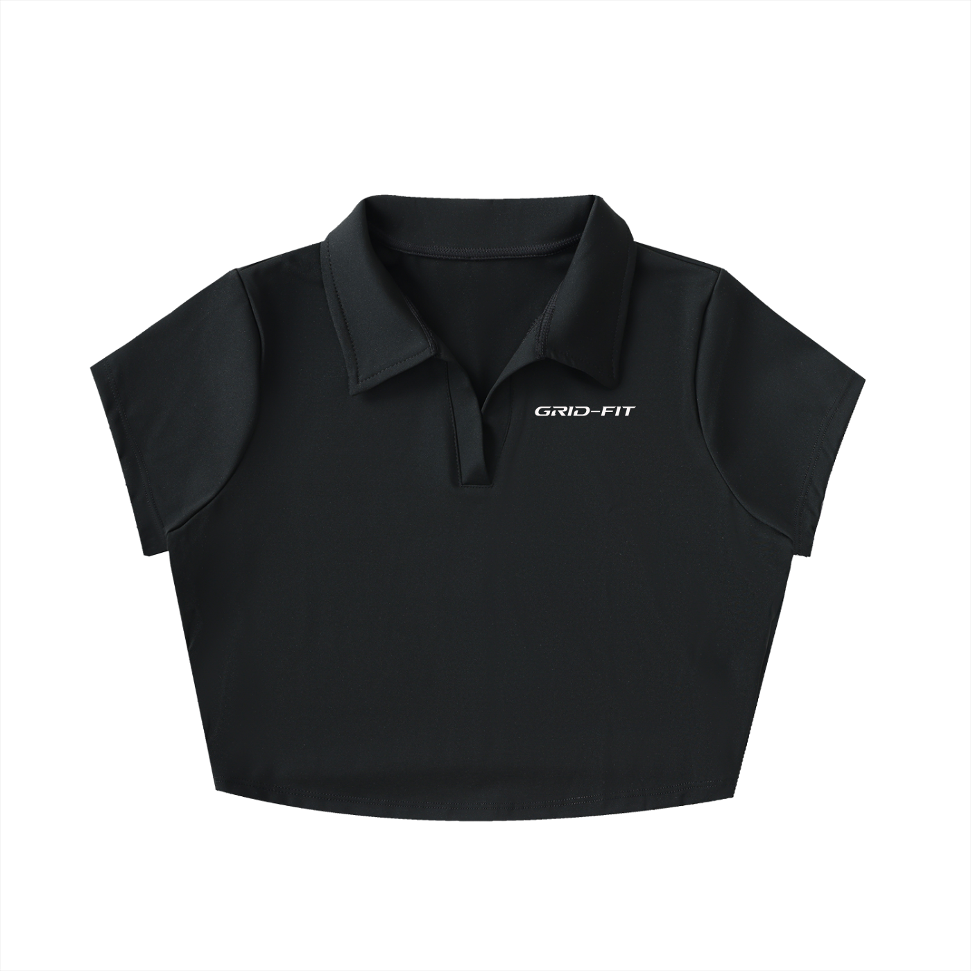 V-Neck Lapel Crop Top